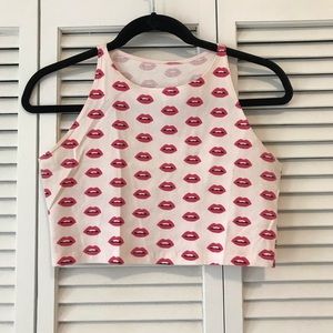 American Apparel Lip Crop Top